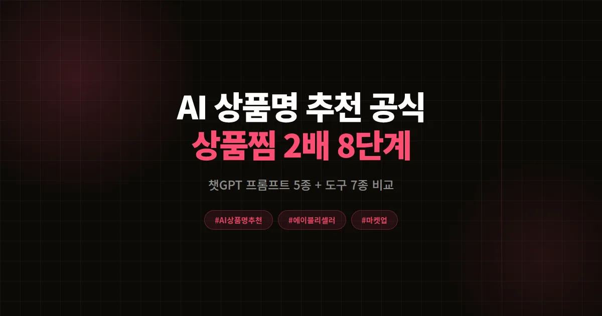 AI 상품명 추천 완벽가이드, 에이블리 셀러가 상품찜 2,000개 모은 8단계 실전 공식