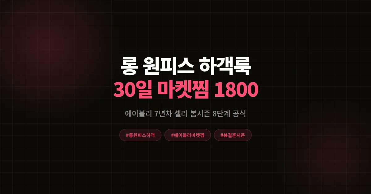 롱 원피스 하객룩 트렌드 2026, 에이블리 셀러가 봄 시즌 마켓찜 1,800개 돌파한 8단계