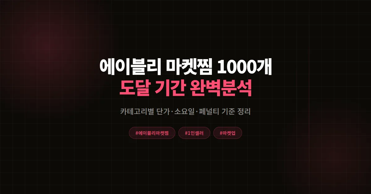 에이블리 마켓찜 1000개 도달 기간 완벽분석, 카테고리별 단가와 페널티 회피까지